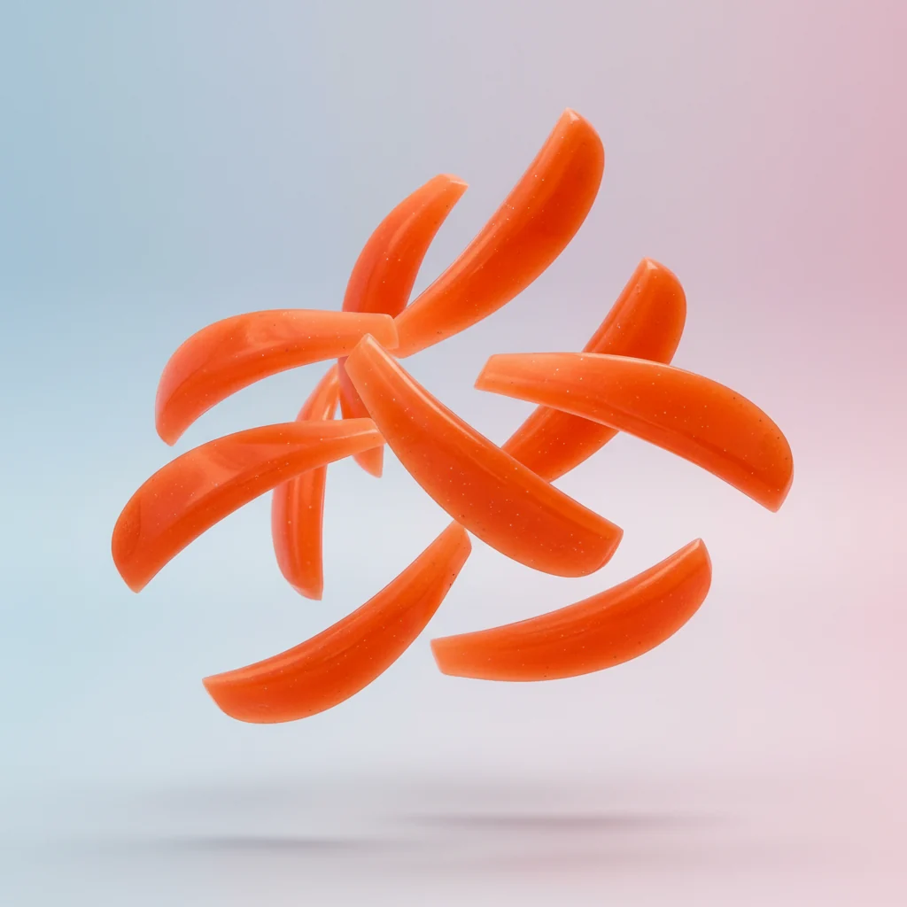 Peachy Orange Pads | 8 Pairs | Teardrop | LU-Curl